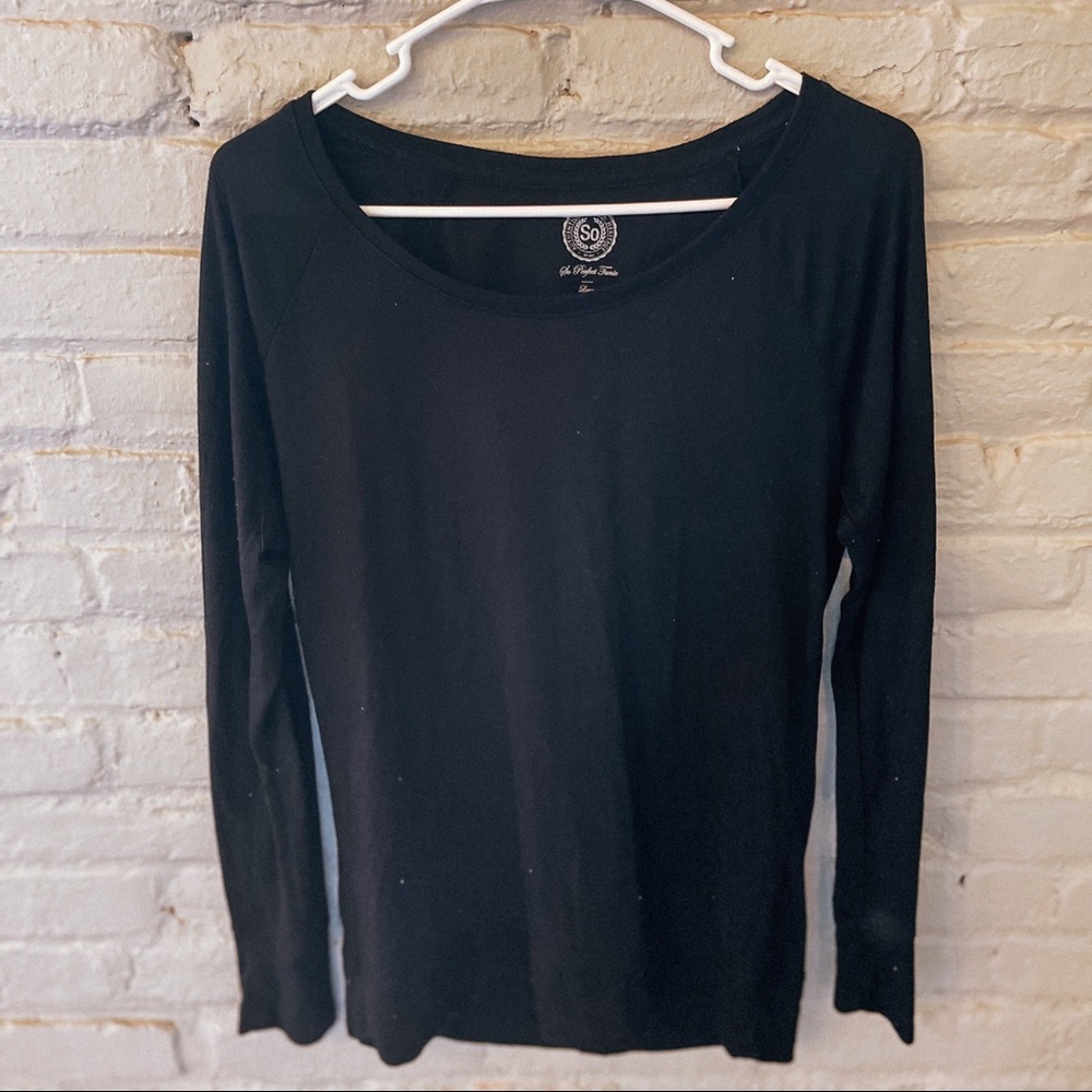 Black long sleeve top